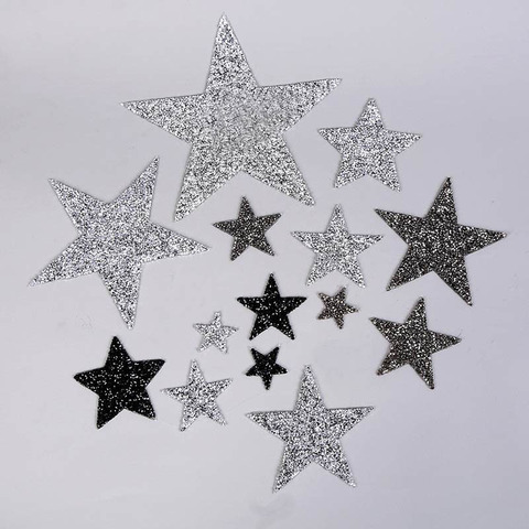 Shining Crystal Rhinestone Star Iron on Patches for Clothing Stickers Stripes on Clothes Appliques Iron-on Transfers DIY Badge ► Photo 1/6
