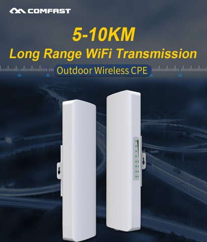 2pcs 5km Comfast Outdoor CPE Wifi Repeater 5GHz 300Mbps Wireless Wifi Router Extender Bridge Nano station 2*14dbi Antenna Wifi ► Photo 1/6