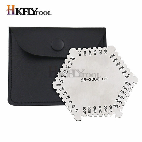 NEW High Precision Stainless Steel Hexagon Wet Film Comb instrument stainless steel wet diaphragm thickness gauge ► Photo 1/5