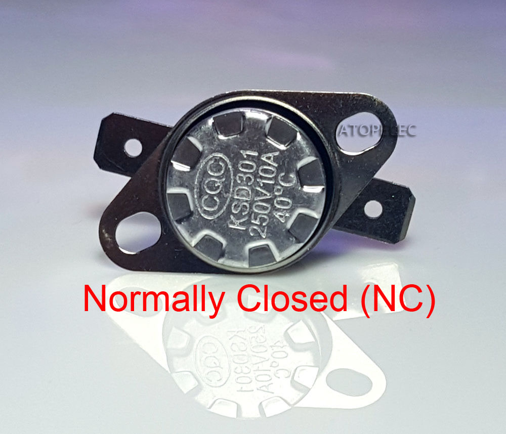 KSD301 N/C 240 C 10A Normally Closed Temperature Switch Bimetal Disc Klixon