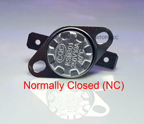 KSD301 250V 10A Normally Closed NC Thermostat Temperature Thermal Control Switch Deg.C 85 90 95 100 105 110 120 130 140 150 180 ► Photo 1/1