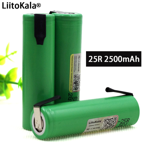 Liitokala New Original 18650 2500mAh battery INR1865025R 3.6V discharge 20A dedicated Power battery + DIY Nickel sheet ► Photo 1/6
