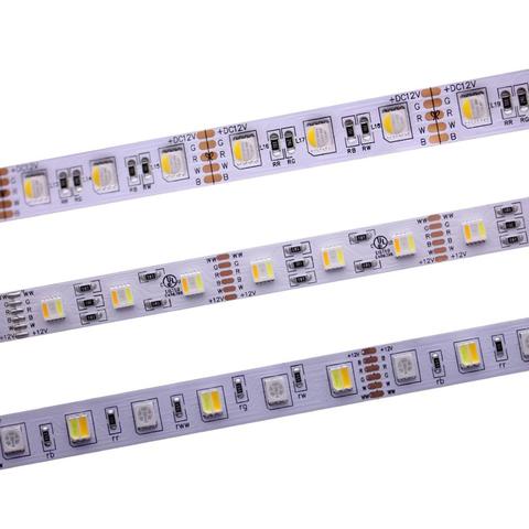 12mm PCB RGBCCT LED Strip 5050 12V / 24V 4in1 5Colors 5 in1 Chips RGB+WW+CW 60 LEDs/m 5m/lot RGBW RGBWW LED Strip Light 5m/lot. ► Photo 1/6