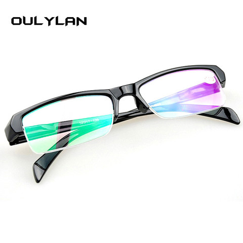 Oulylan Myopia Glasses Women Men High Quality Half Frame Prescription Eyeglasses Black Frames Diopter -1.0 -1.5 -2.0 -2.5 -4.0 ► Photo 1/6