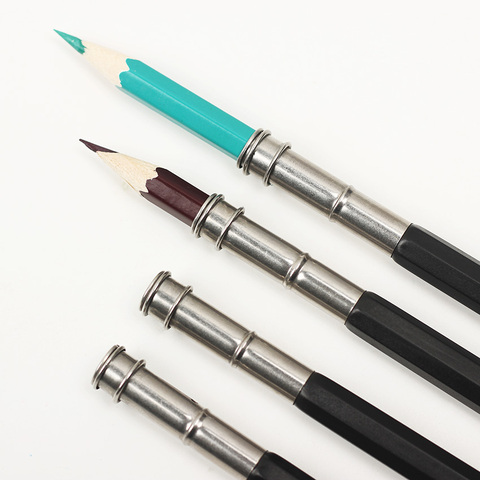 1PC Adjustable Dual Head Pencil Extender Holder Sketch School Office Art Write Tool ► Photo 1/6