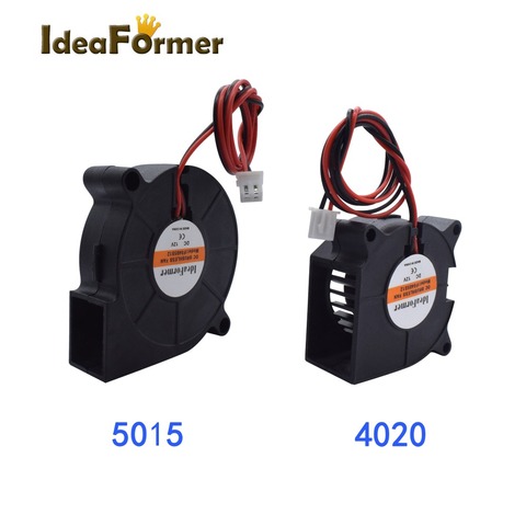 4020/5015 Blower Cooling Fan 12V/24V 50x50x15mm/40x40x20mm 2Pin XH2.54 Terminal Cable For 3D Printer Parts Heat Bed Cooling Fan. ► Photo 1/6