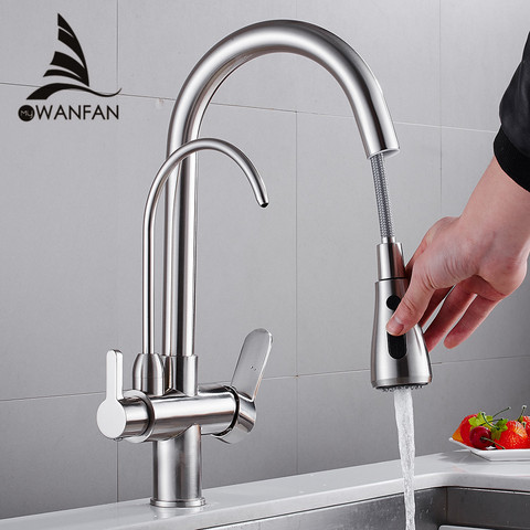 Kitchen Faucets torneira para cozinha de parede Crane For Kitchen Water Filter Tap Three Ways Sink Mixer Kitchen Faucet WF-0195 ► Photo 1/6
