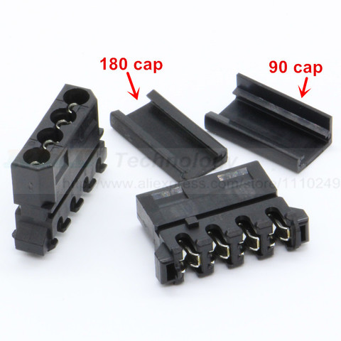 10pcs/lot 5.08mm Black IDE HDD Power male connector puncture with copper core for PC/computer graphics card PCI-E free shipping ► Photo 1/1