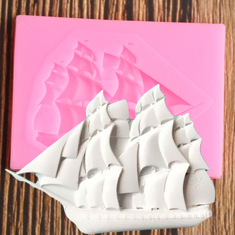 Sailboat Fondant Mold DIY Party Cake Decorating Tools 3D Silicone Molds Polymer Clay Kitchen Baking Chocolate Sugar Craft ► Photo 1/6