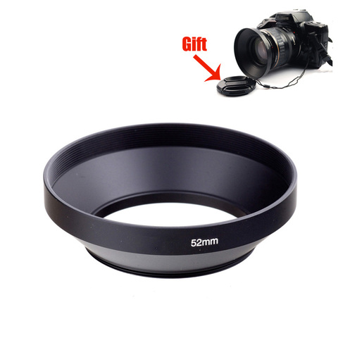 Metal Lens Hood Wide Angle 37mm 39mm 40.5mm 43mm 46mm Screw-in Lente Protect + Lens Cap For Canon Nikon Sony Olympus DLSR ► Photo 1/6