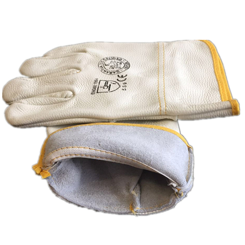 1 Pair Working Gloves Cowhide Leather Insulation Welder Welding Gloves Safety Protective Garden Sports Wear-resisting Gloves NEW ► Photo 1/6