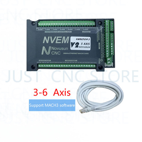 CNC MACH3 NVEM 4 axis controller Ethernet port stepping motor motion control card engraving machine speed controller dc 200KHZ ► Photo 1/1
