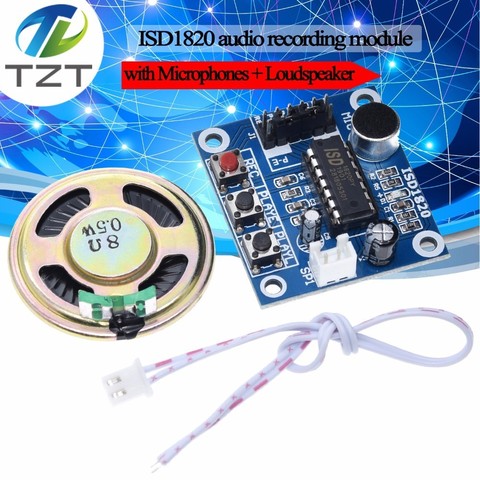 TZT ISD1820 recording module with Microphones + Loudspeaker voice module telediphone module board for arduino ► Photo 1/6