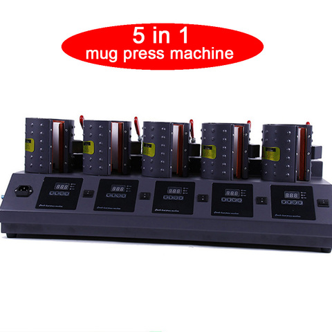 High-Efficiency 5 In 1 Mug Printer Machine,Mug/Cup Printing Machine,Manual Press Machine,Heat Press/ Sublimation press Machine ► Photo 1/1