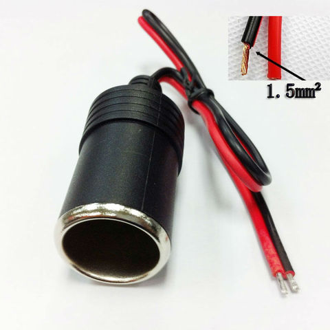 12v Car Cigarette Lighter  Female Socket Plug Connector  female socket cable  High Quality 1.5mm2 18A 16awg ► Photo 1/1
