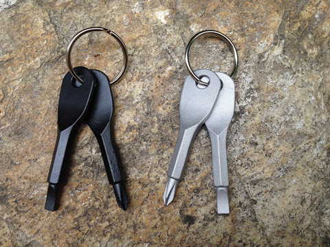 Outdoor Edc Portable Multifunctional Tool Stainless Steel Keychain Screwdriver Flathead Head Keyring Key Chain ► Photo 1/6