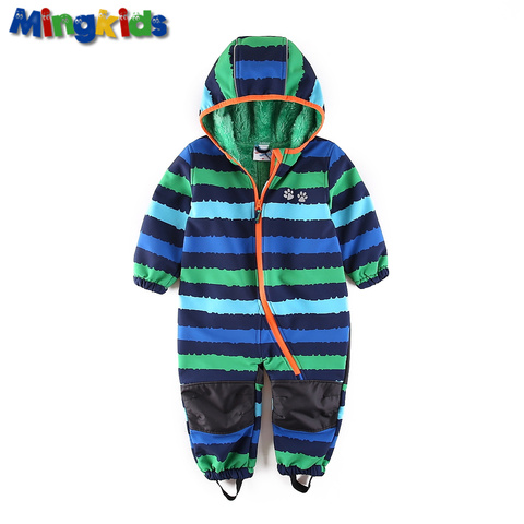 UmkaUmka Boy softshell romper water-repellent and windproof to mid-season hooded zipper baby clothes best sell ► Photo 1/6