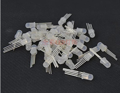 50pcs APA106 F5 5mm RGB LED Chips Integrated RGB LEDs (like WS2812B) APA106 round hat Full color LEDs ► Photo 1/1