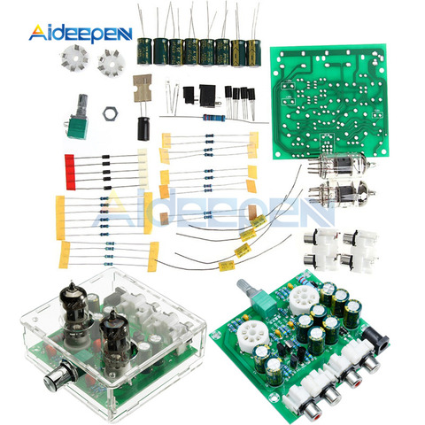 AC 12V 0.8A 6J2 Tube Amplifier DIY Kit AMP Pre-Amplifier Board Headphone Buffer Module Stereo Potentiometer With 6J2 Case ► Photo 1/6