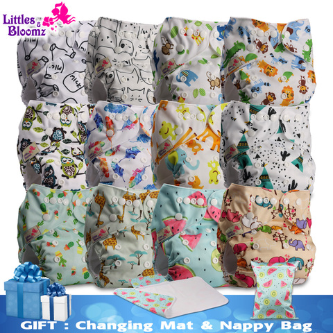 12 Standard/Charcoal Washable Reusable Nappy Diaper with 12 Microfiber/Bamboo/Charcoal Insert Select Nappy/Insert Type in Option ► Photo 1/6