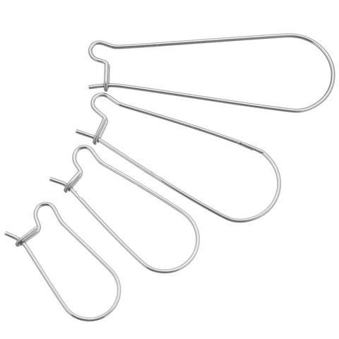 50pcs/lot Surgical Stainless Steel Hypoallergenic Kidney Ear Wires Earring Hooks Clasp for DIY Earring Jewelry Making Findings ► Photo 1/4