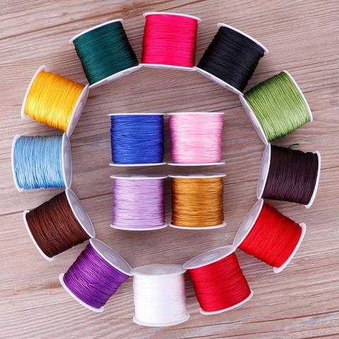 0.8mm 45M/Roll Nylon Cord Thread Chinese Knot Macrame Rattail Bracelet Braided String #255733 ► Photo 1/6