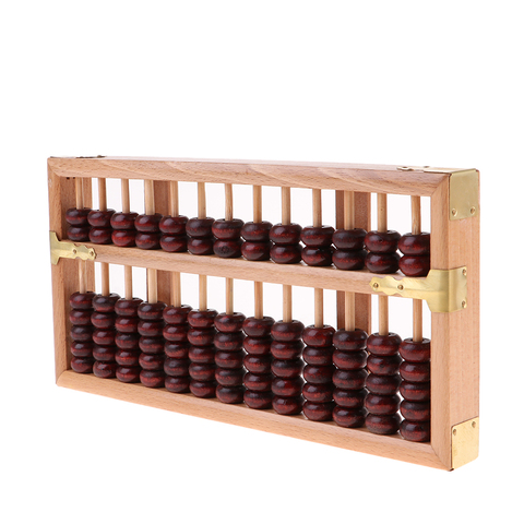 Chinese Abacus Math Calculation Tools Ancient Calculator Wood 13 Rows Abaci Counting for Elementary Schools Kids ► Photo 1/6