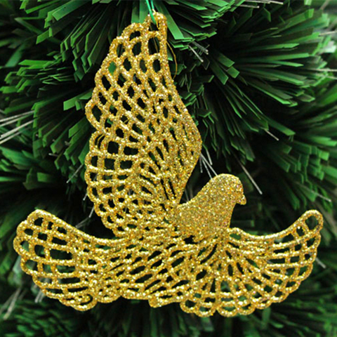 Ranton Christmas tree hangings 10 x 10cm Pigeon glitter powder Christmas decoration supplies ceiling hanging craft ► Photo 1/6
