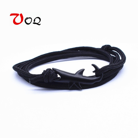 13 Colors Nylon Rope Chain Bracelets for Women Men Ocean Shark Charm Bracelet Popular Jewelry Anchor Bracelet 2022 Hot Sale ► Photo 1/6