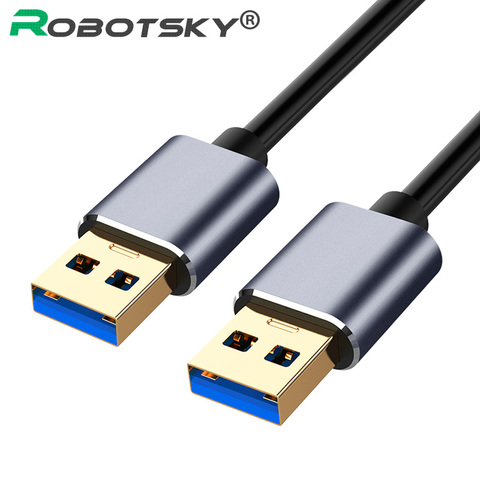 USB 3.0 Type A Male to Male Cable Fast Speed USB3.0 Data Transfer Cable 0.5m 1m 1.5m USB Extender Cable For PC Hard Disk Webcom ► Photo 1/6