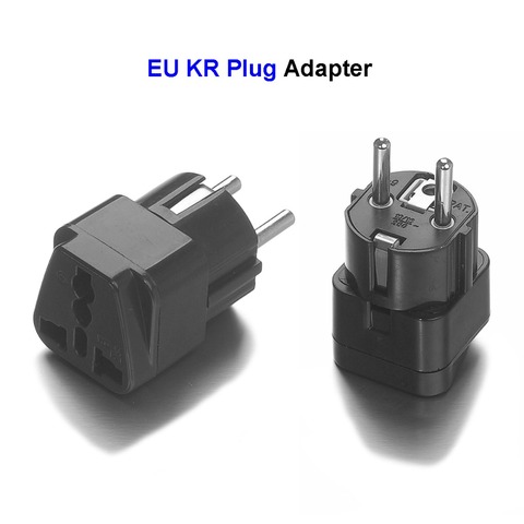Euro Schuko  AC Travel Socket Adapter Universal AU UK US To EU European KR Israel Swiss Brasil Plug Adapter Converter Outlet ► Photo 1/6