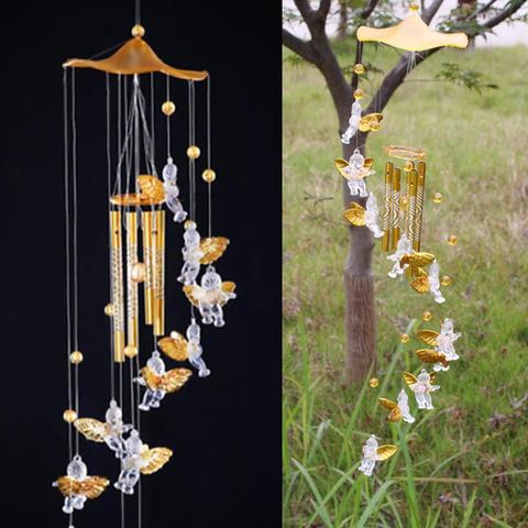 Antique Resonant 5 Tubes Love Angel Wind Chime Bells Hanging Living Bed Home Decor Gift Car Outdoor Yard Garden Deco Wind Chimes ► Photo 1/6