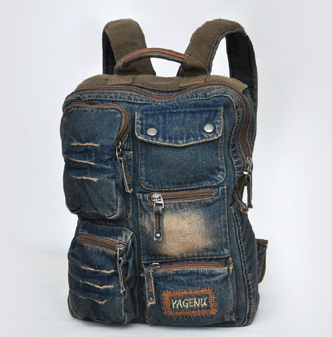 ETN BAG brand high quality hot sale best seller men backpack male fashion denim travel backpack man vintage backpack travel bag ► Photo 1/6