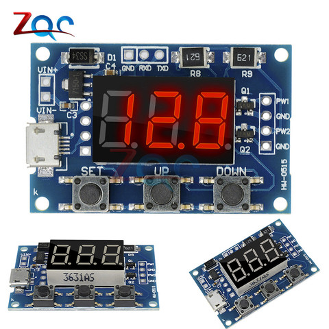 DC 5-30V Micro USB 5V Power Independent PWM Signal Generator 2 Channel Dual Way Digital LED Duty Cycle Pulse Frequency Board ► Photo 1/6