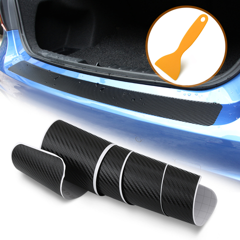 90*8.8cm Carbon Fiber Car Trunk Protection Sticker For Volkswagen VW Polo Passat B5 B6 B7 CC Golf 4 5 6 7 Touran T5 Tiguan Bora ► Photo 1/6