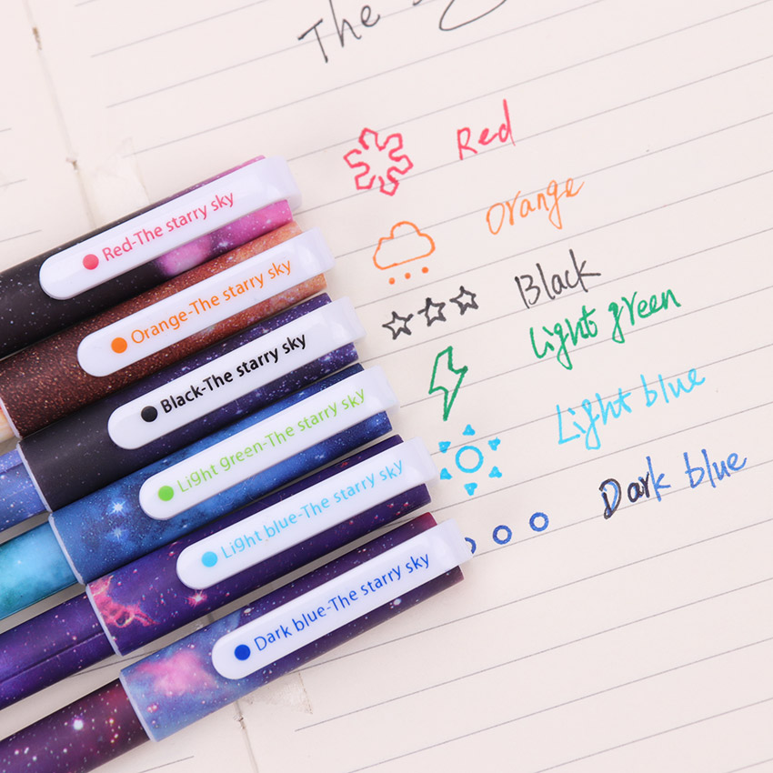 12 Pcs Milky Gel Pen Kawaii Cow Pens Canetas Escolar Japanese