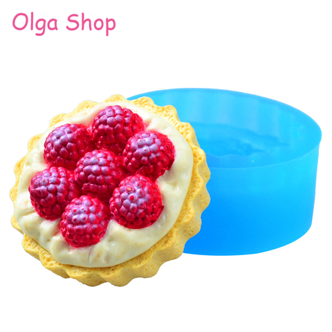 GYL509 42.8mm Raspberry Fruit Tart Silicone Mold - Jewelry Making Cabochon Charm Resin Cheesecake Pudding Jello Soap Candle ► Photo 1/6
