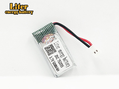3.7V 500mAh 752035 25C Lipo Battery for For Hubsan X4 H107 H107L H107D JD385 JD388 RC Helicopter Quadcopter ► Photo 1/3