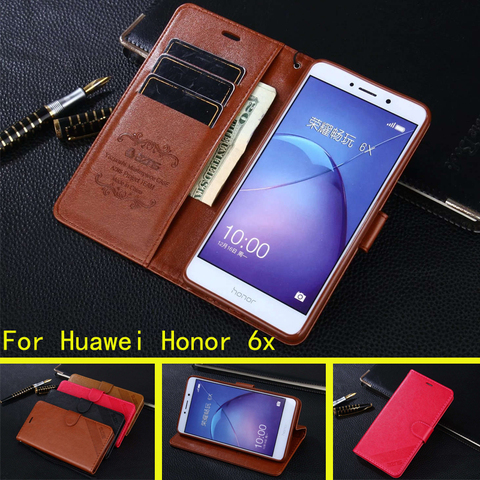 For Huawei Honor 6X 7X 8X Y8P Y6P Y5P Case Cover Flip PU Leather For P Smart 2022 Z 8S Y6 P30 Honor 30 Lite X10 9A 9X ► Photo 1/6