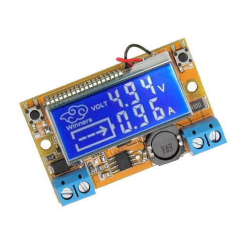 Liquid Crystal Displays DC-DC Step-Down Buck Converter Power Supply Adjustable Push Button Module with LCD Display 5-23V 3A ► Photo 1/1