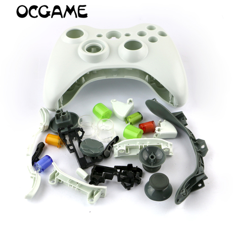 OCGAME For Xbox360 wired Controller Housing Shell Cross Button Whole Housing Cover Case for Xbox 360 Joystick White/Black ► Photo 1/6
