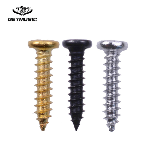 100Pcs Acoustic Electric Guitar Tuning Pegs Screws / Bass Guitar Machine Heads Mounting screws/ Chrome Black Gold for Choose ► Photo 1/6