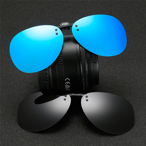 New High Quality Convenient Polarized Clip-on Night Vision Pilot Fishing Sunglasses Flip-up Len Cycling Driving Glasses#288216 ► Photo 1/6
