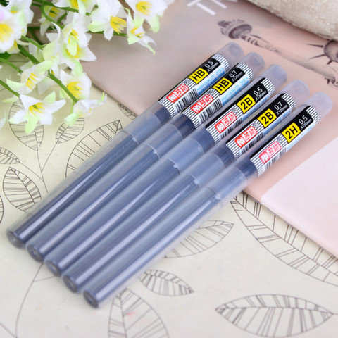 2017 New Style High quality 2B HB Lead a Refill Tube 0.5 mm / 0.7 mm Automatic Pencil Lead for mechanical pencil ► Photo 1/3