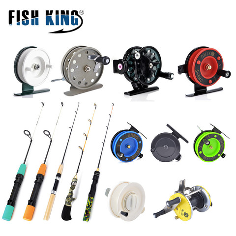 FISH KING Winter Ice Fly Fishing Rod 50/75 CM 2 Sections Fishing Rods With Fishing Wheel Reel  I Gear Tackle ► Photo 1/6