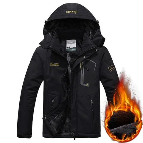 Winter Snow Jacket Men Waterproof Windproof Thermal Thick Warm Parka Coats Outwear Hooded Windbreaker Fleece Jacket Overcoat 6XL ► Photo 1/6