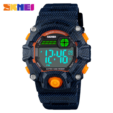 Fashion Boys And Girls Watches 50 Meters Waterproof  Plastic Shell Kids Led Digital  Watch For Children Student Clock SKMEI ► Photo 1/6