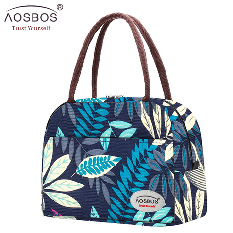 Aosbos Fashion Portable Cooler Lunch Bag Thermal Insulated Multifunction Food Bags Food Picnic Lunch Box Bag for Men Women Kids ► Photo 1/6