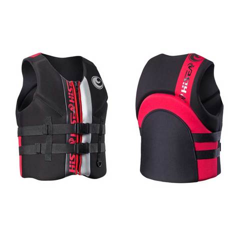 Men's Life Vest Premium Neoprene Life Jacket Front Zipper 2 belts safety for water sports Women's Youth Life Vest  S to 3XL ► Photo 1/6