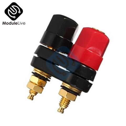 Banana Plug  Connecter Gold Plate Connector Terminal Banana Plugs Binding Post in Wire Connectors 4MM Red Black Diy 4 mm ► Photo 1/5